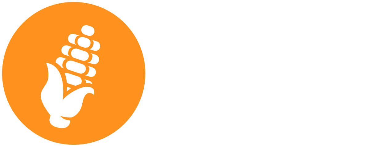 Corn Full Logo White