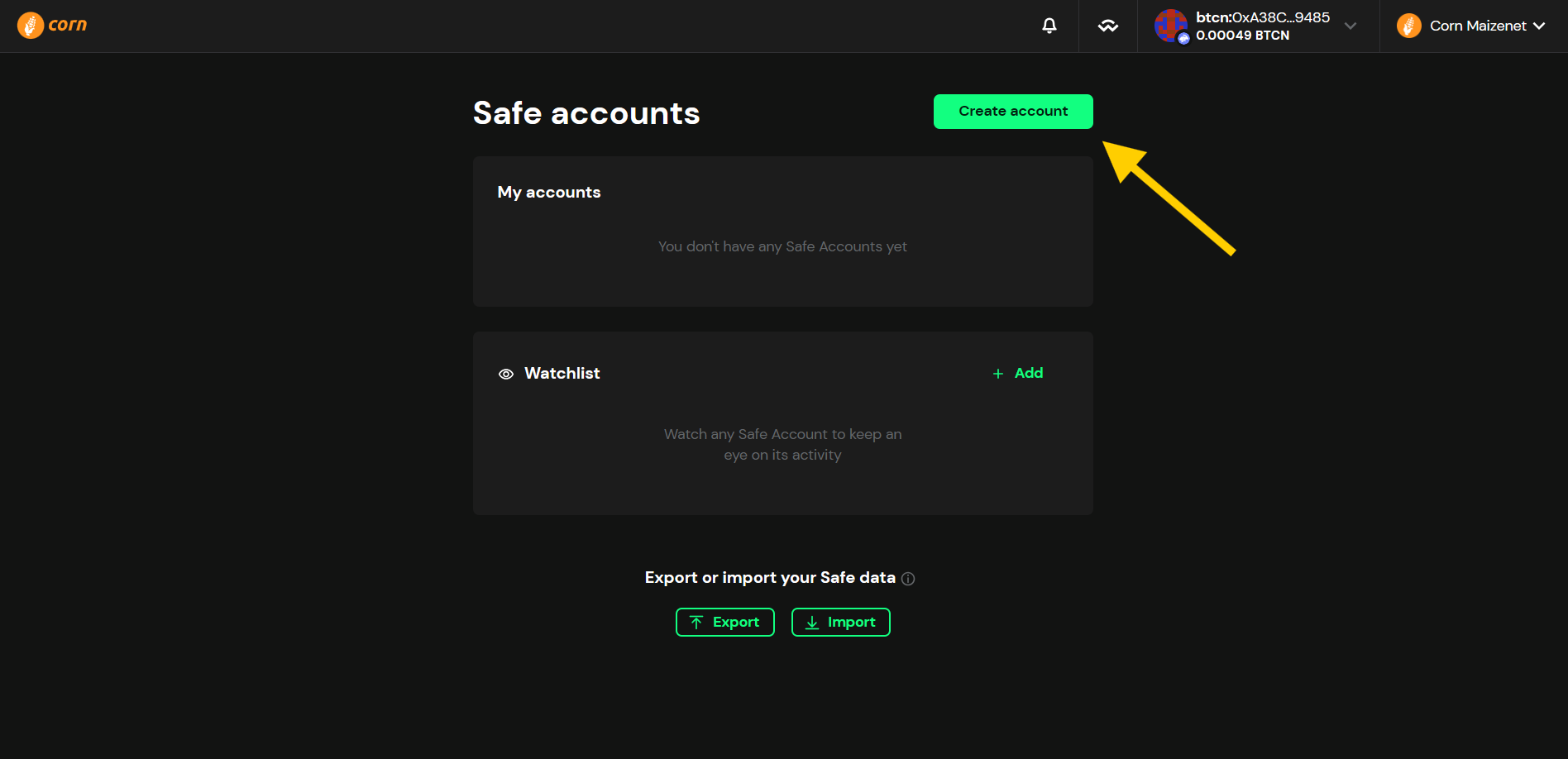 Safe Create Account