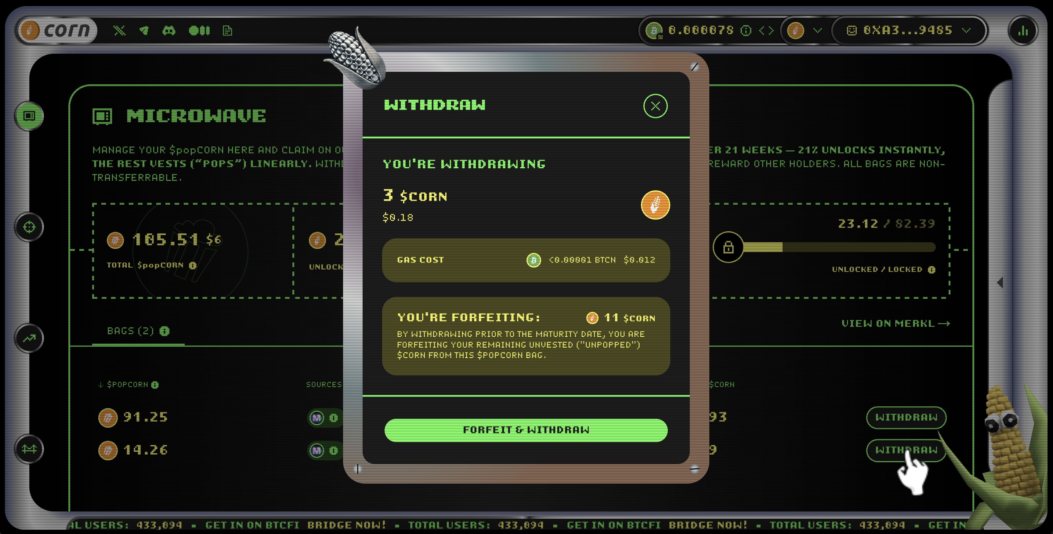 Withdraw Button