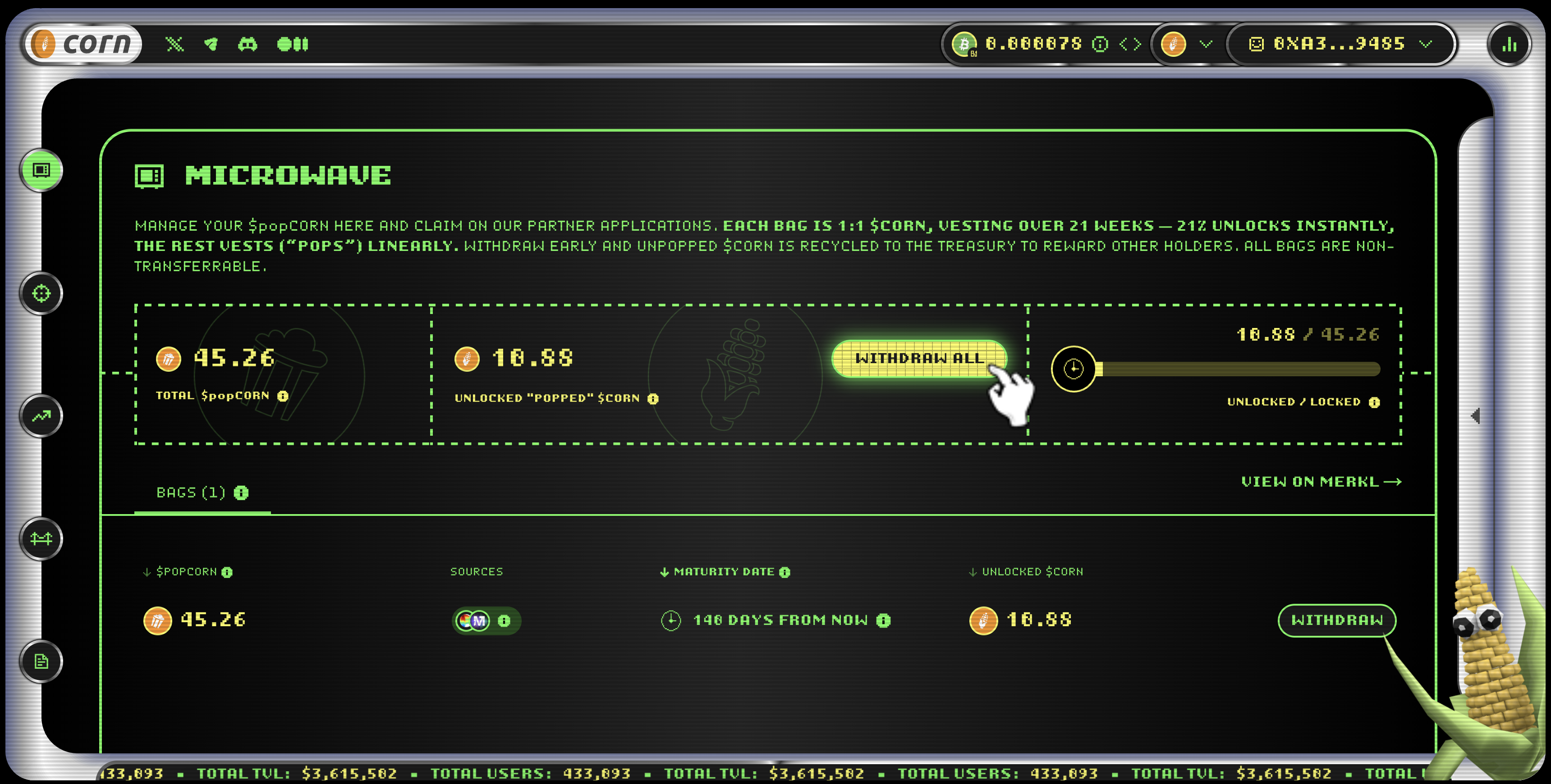 Withdraw All Button