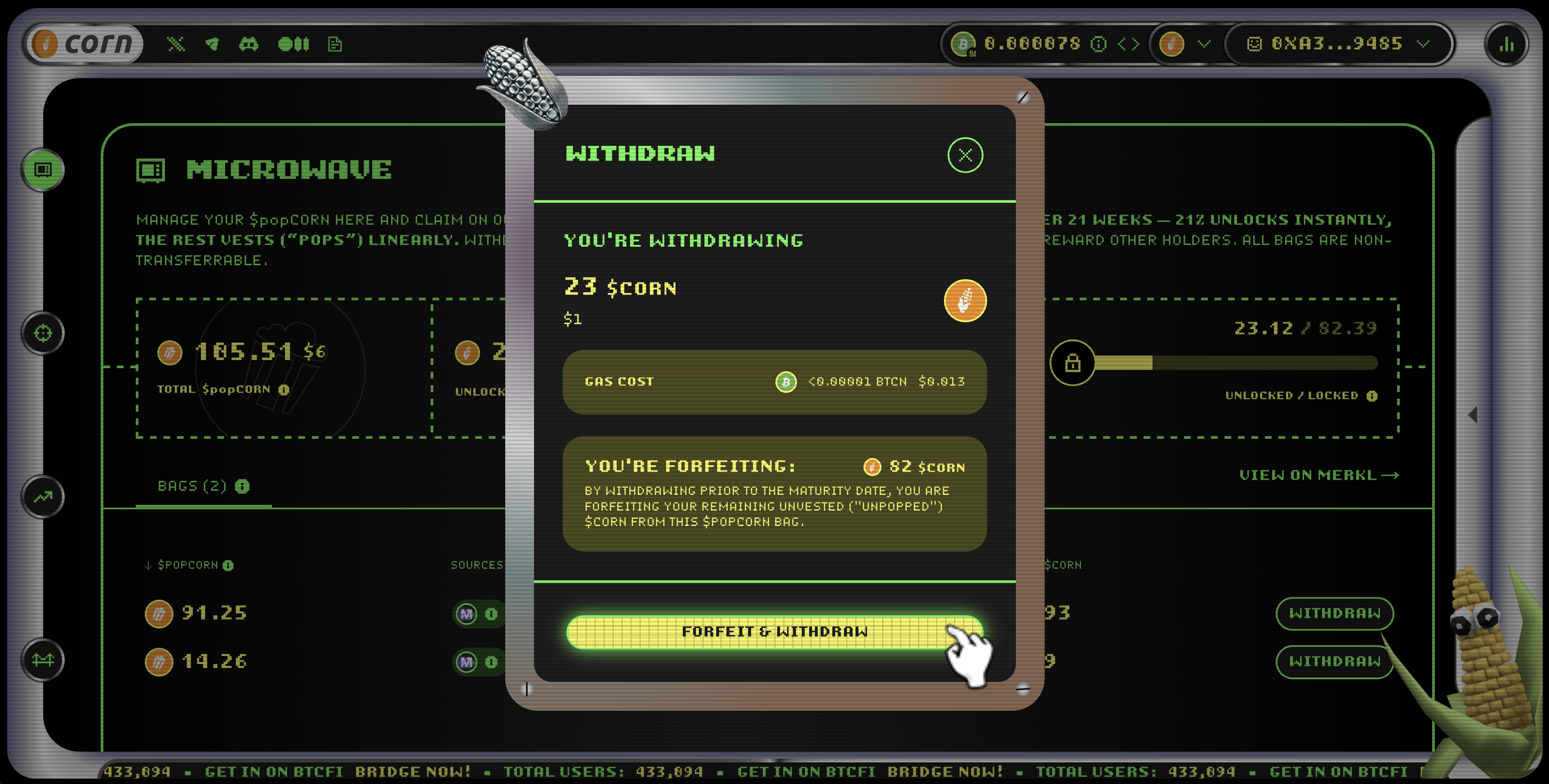 Withdraw All Modal